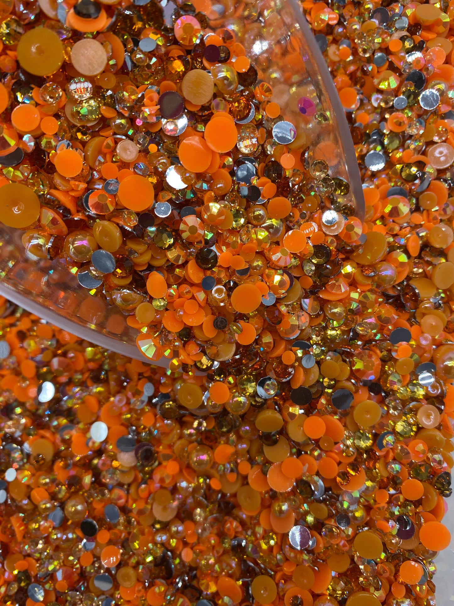 Orange Halloween,Rhinestones Mix