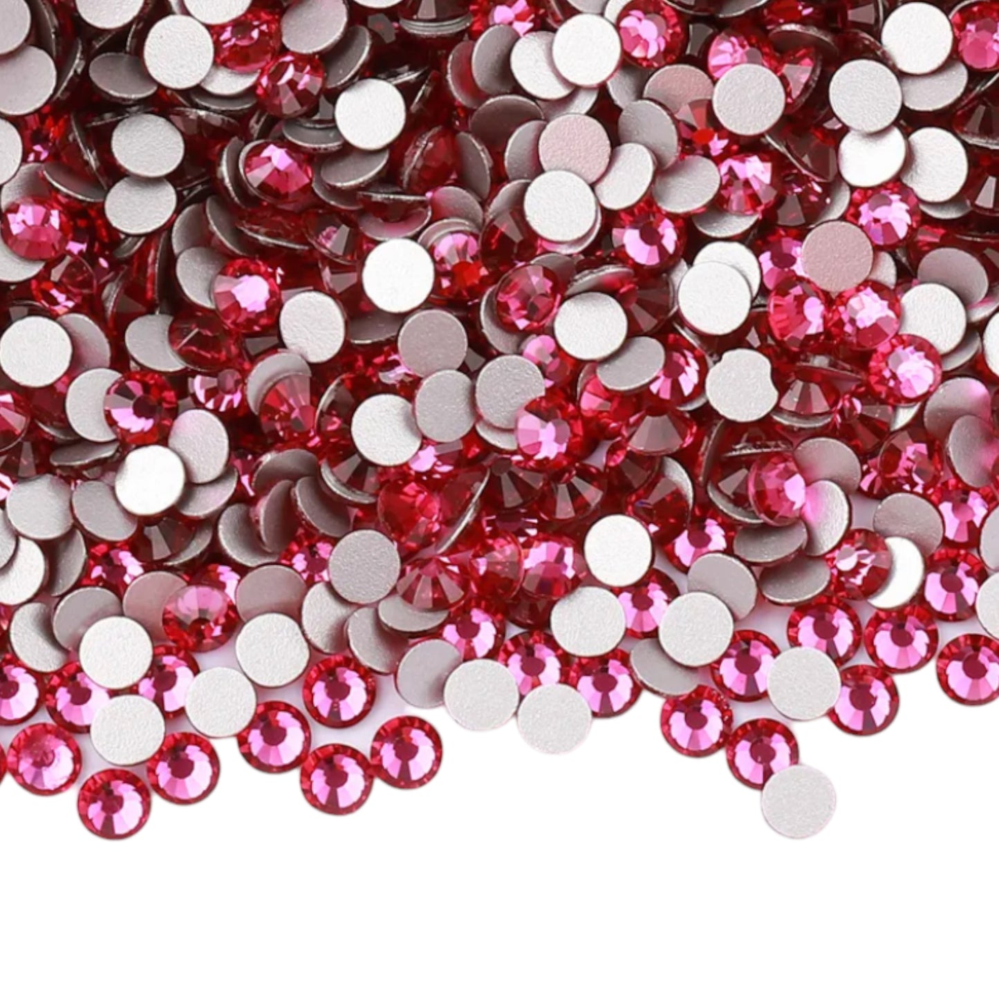 Fuchsia Pink Glass Rhinestones