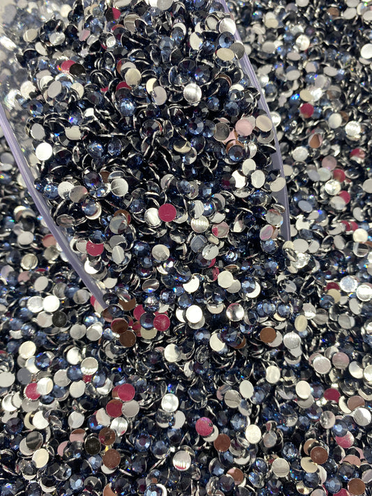 Smoke Blue Resin Rhinestones