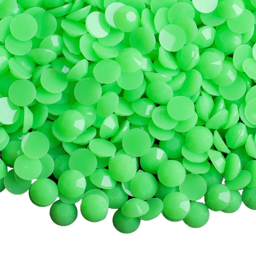 Neon Green Non-Ab Jelly Rhinestones