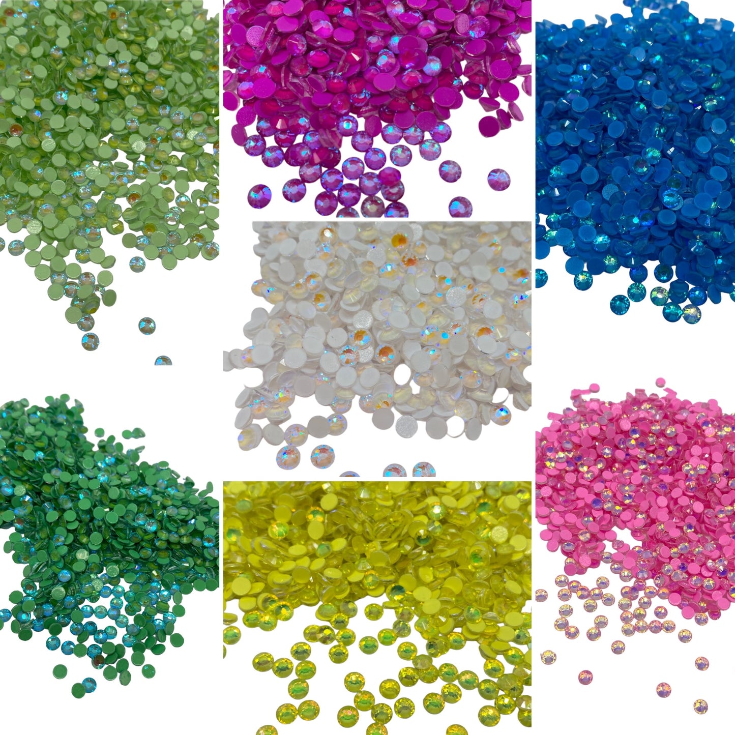 Fluorescence Ab Glow Glass Rhinestones (1,440 Pieces)