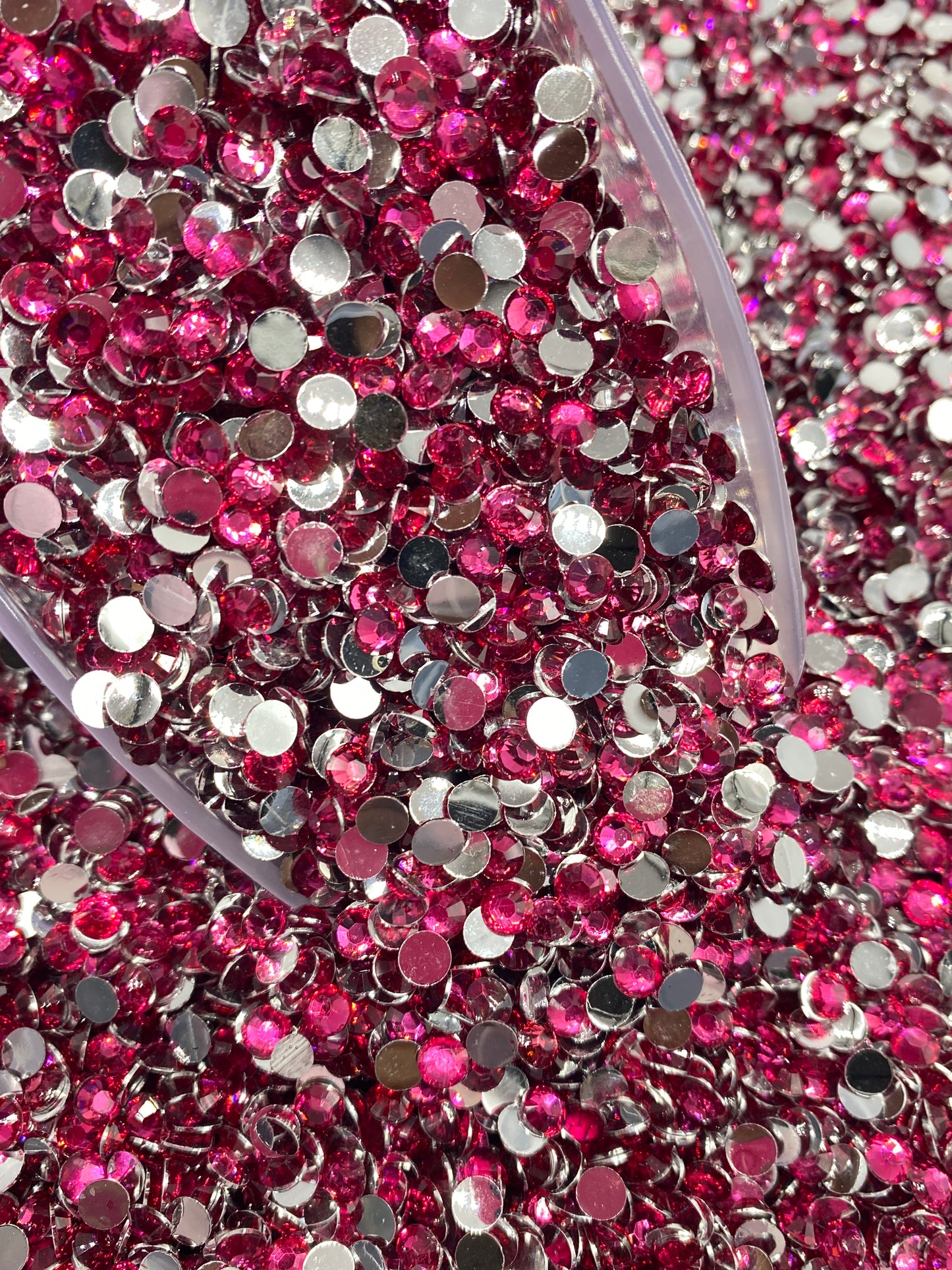 Fuchsia pink  Resins Rhinestones