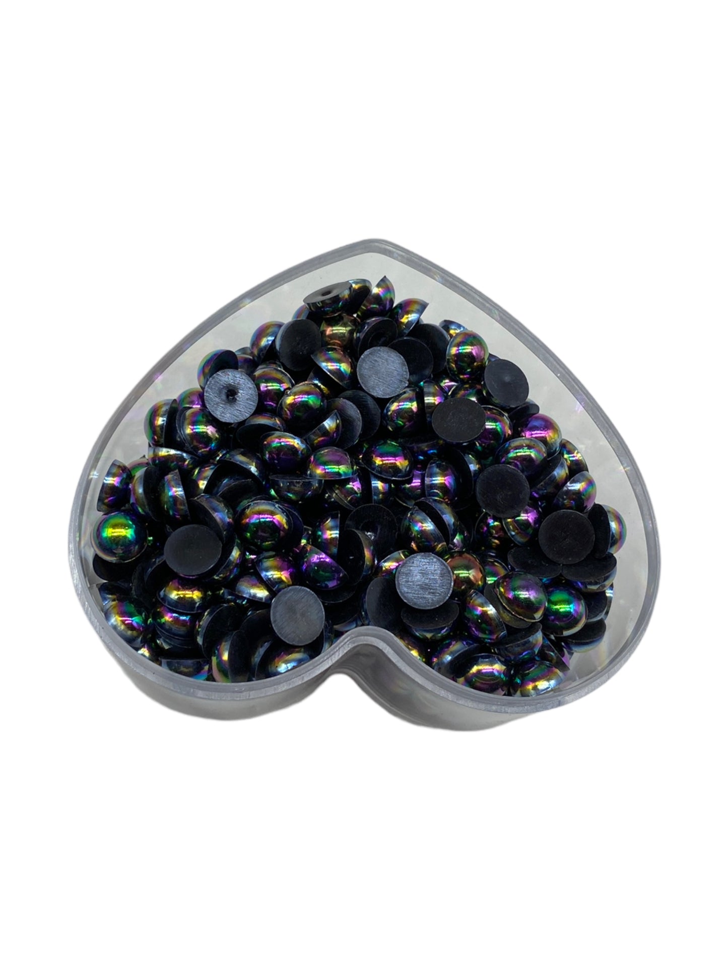 8mm Ab Flatback Pearls (100 Pieces)