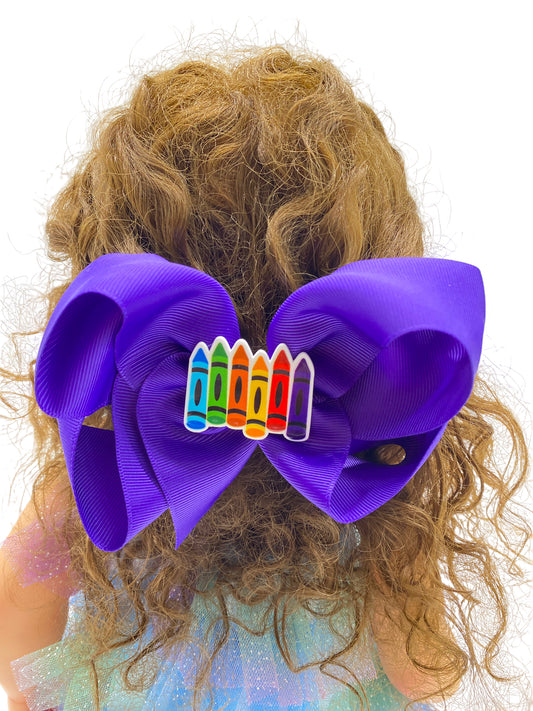 Purple, Solid Color Jumbo hair clip