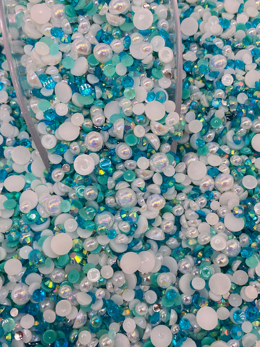 Bahamas Beach Rhinestones & Pearl Mix