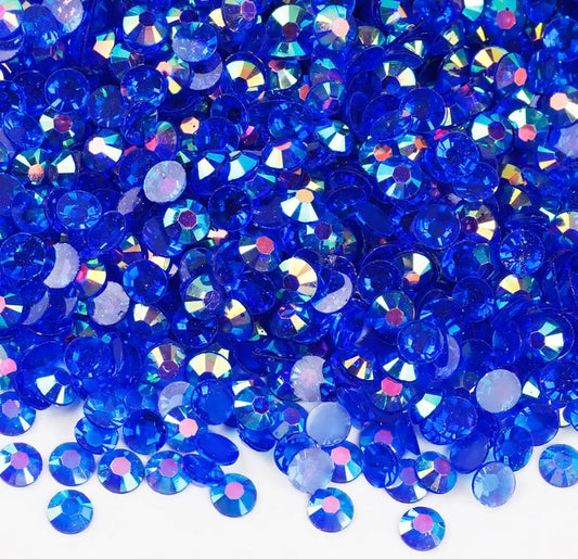 Sapphire Blue Ab Transparent Rhinestones (30 Gram Mix Sizes)