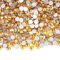 Metal Gold Ab Glass Rhinestones (15 Gram)