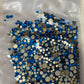 Capri Blue Mix Size Glass Rhinestones