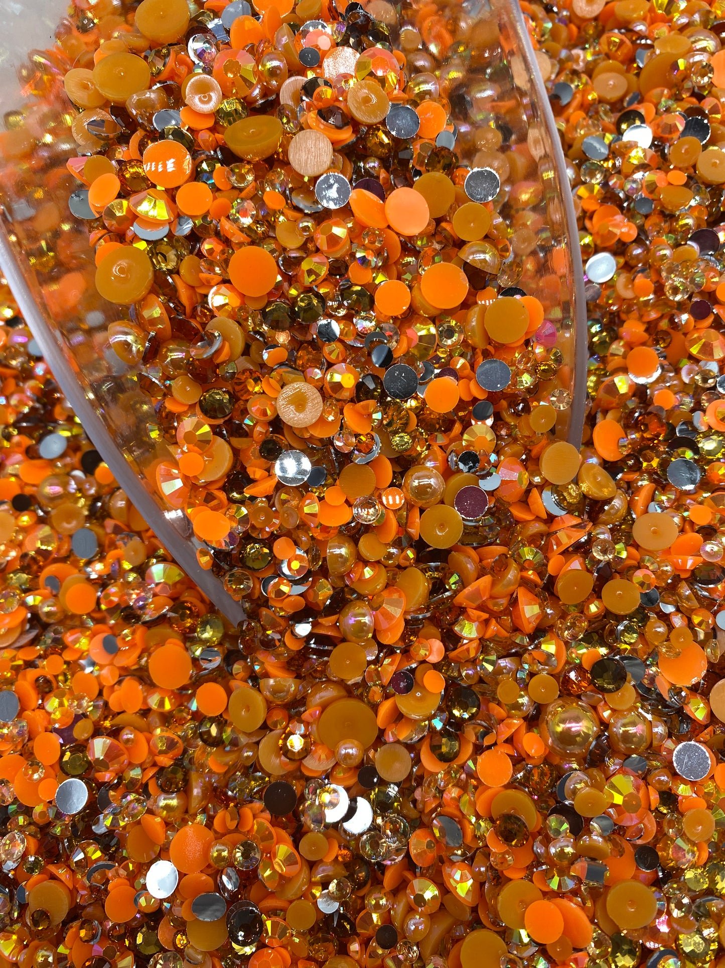 Orange Halloween,Rhinestones Mix