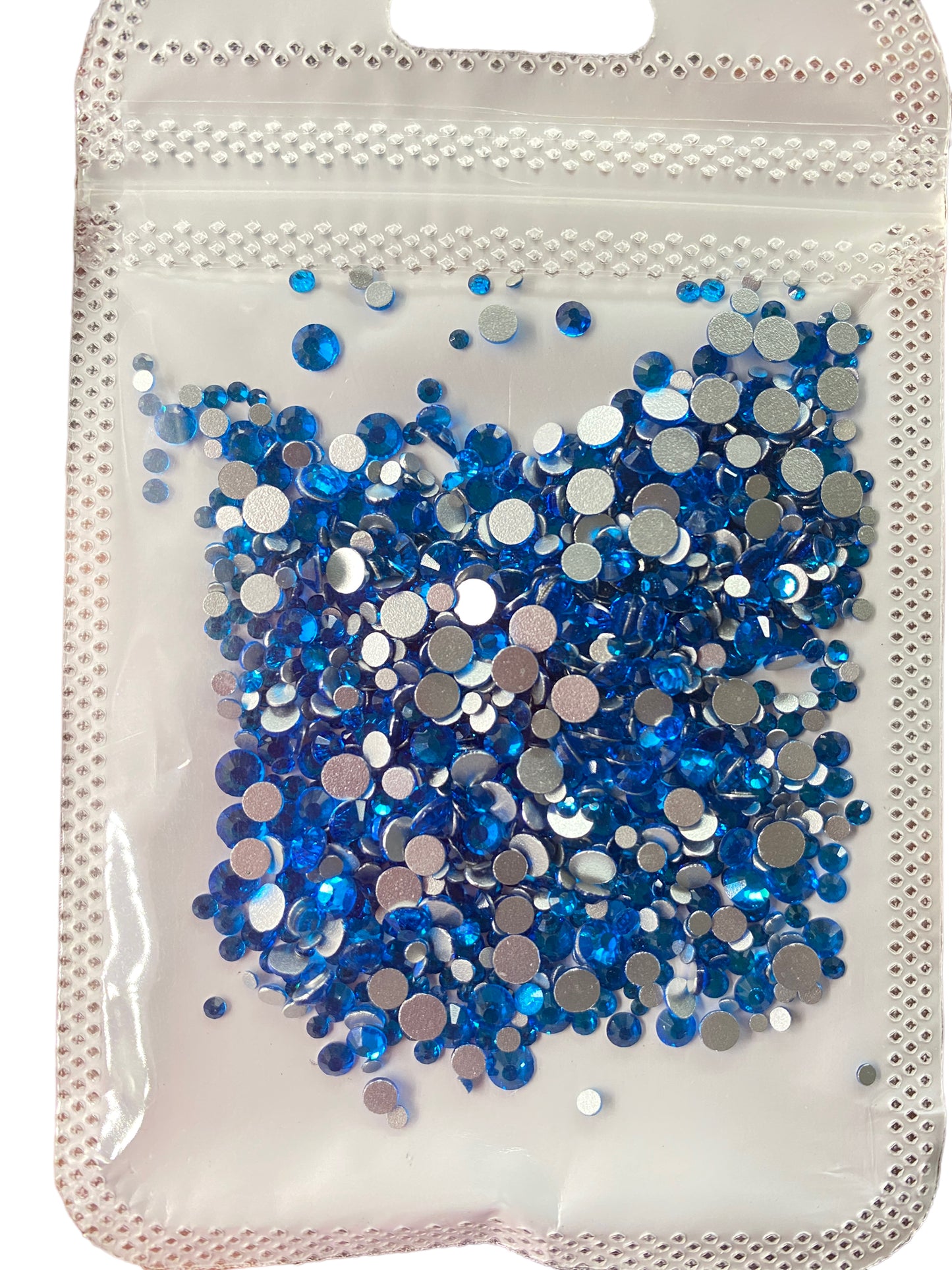 Capri Blue Mix Size Glass Rhinestones