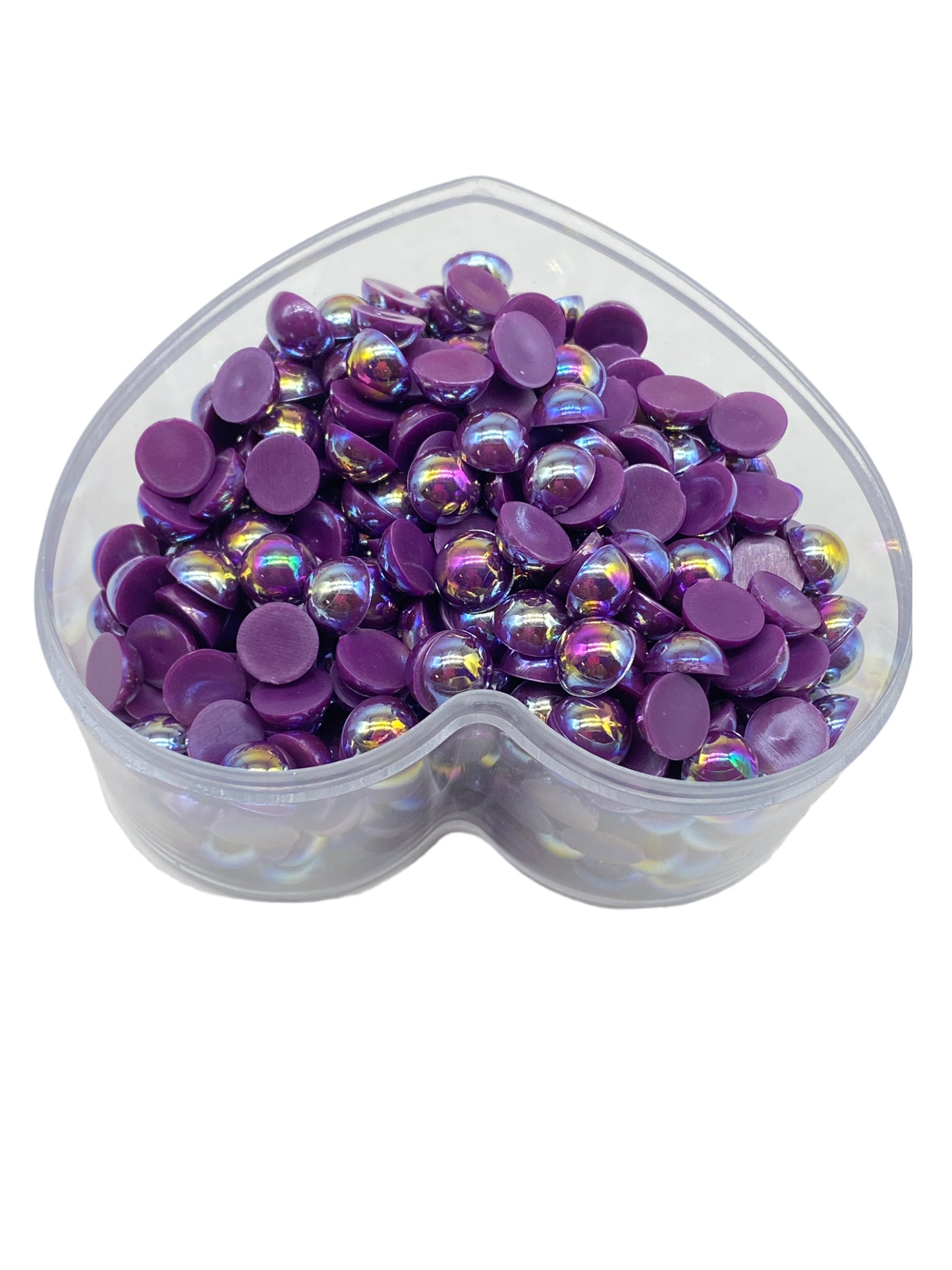 8mm Ab Flatback Pearls (100 Pieces)