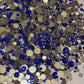 Sapphire Blue Gold Bottom Glass Rhinestone (2,800 Pieces)