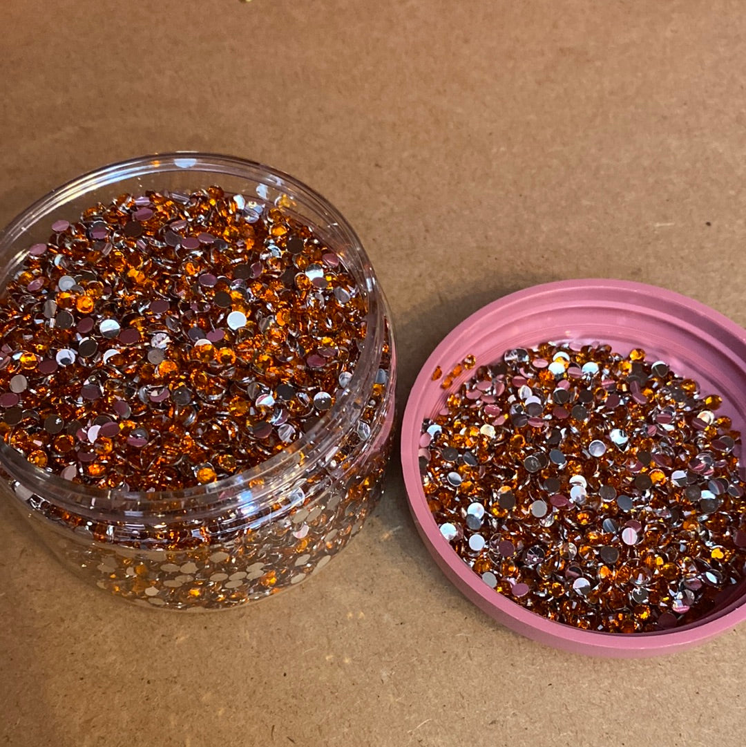 Orange 3mm Resins Rhinestones