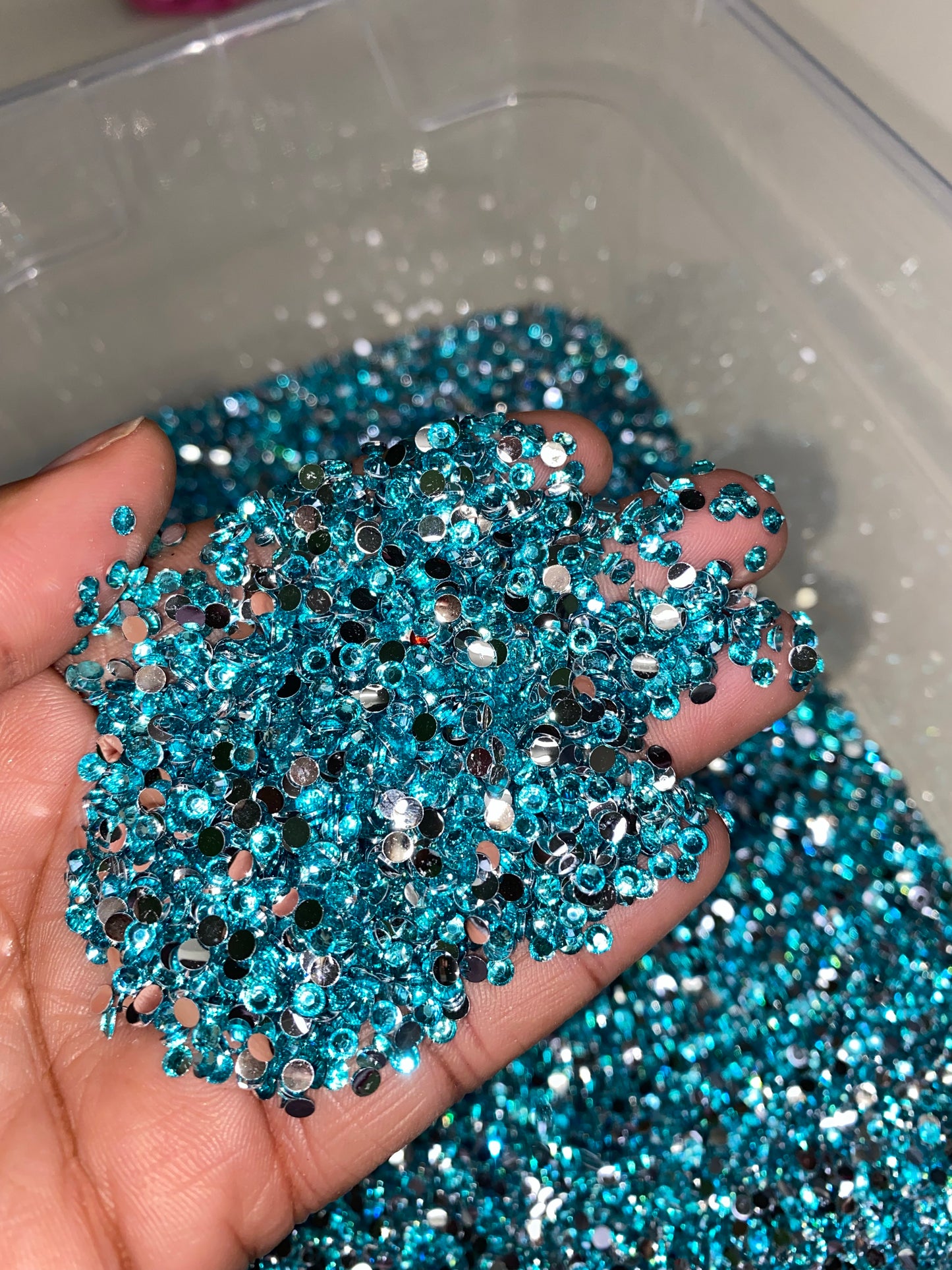 Aqua Resin Rhinestone