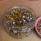 Gold 4mm Jelly  Rhinestones