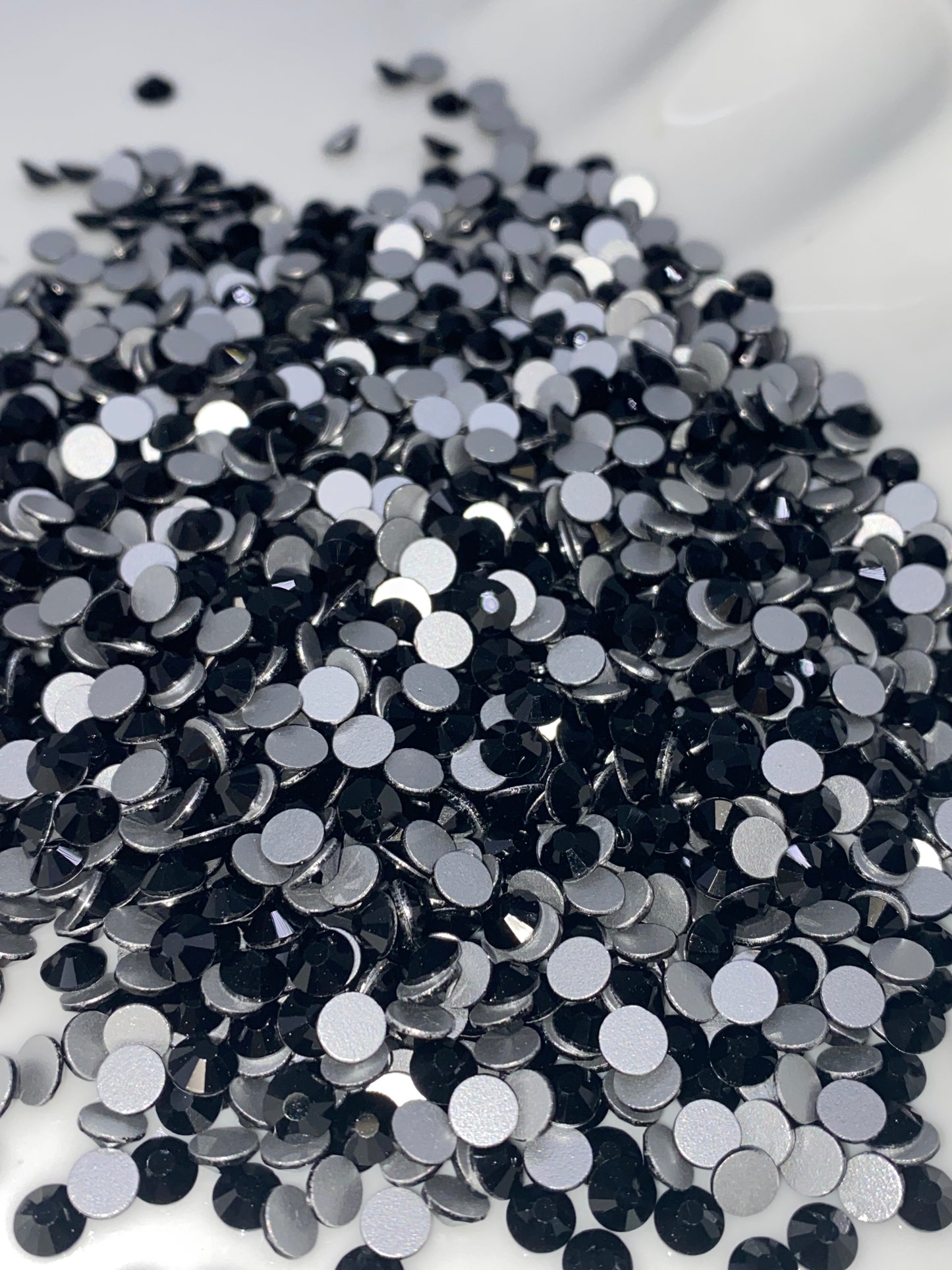 Jet Black Glass Rhinestones