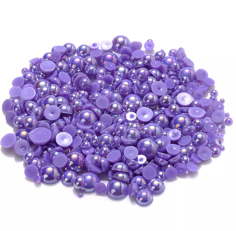 Purple Ab Pearls (mix sizes)