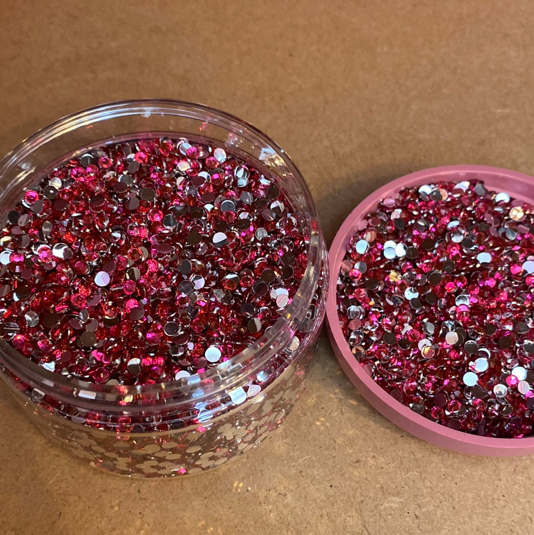 Rose Pink 3mm Resins Rhinestones