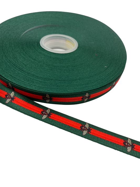 Green and red Elastic (5 yards)