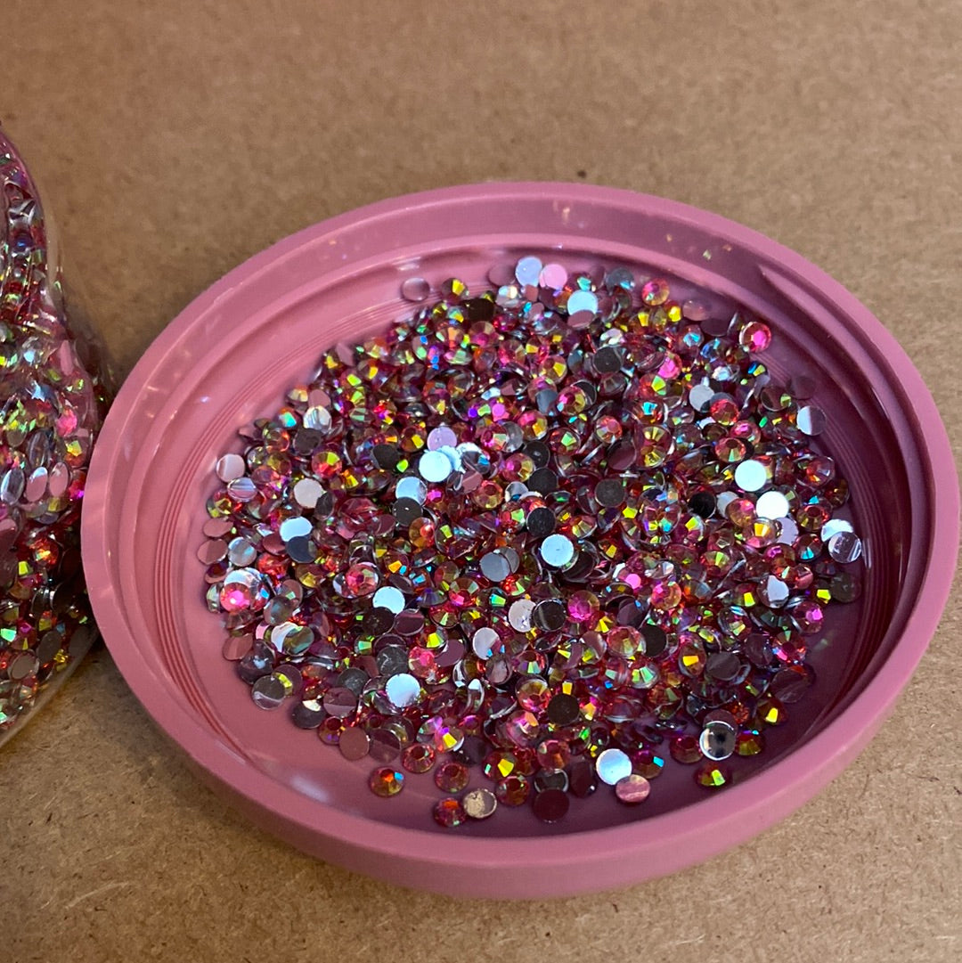 Hot Pink 3mm Ab Resins Rhinestones