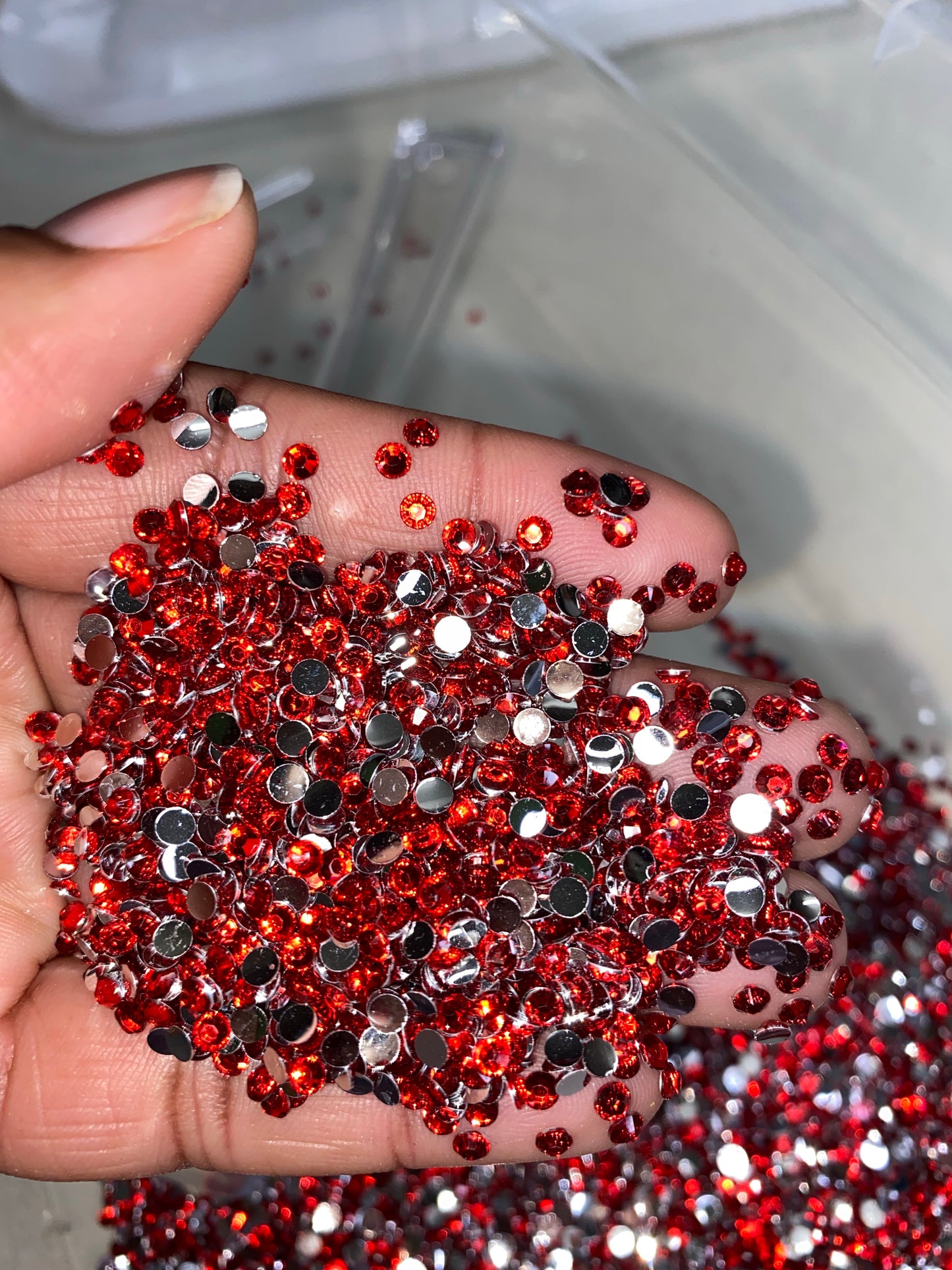 Red Resins Rhinestones