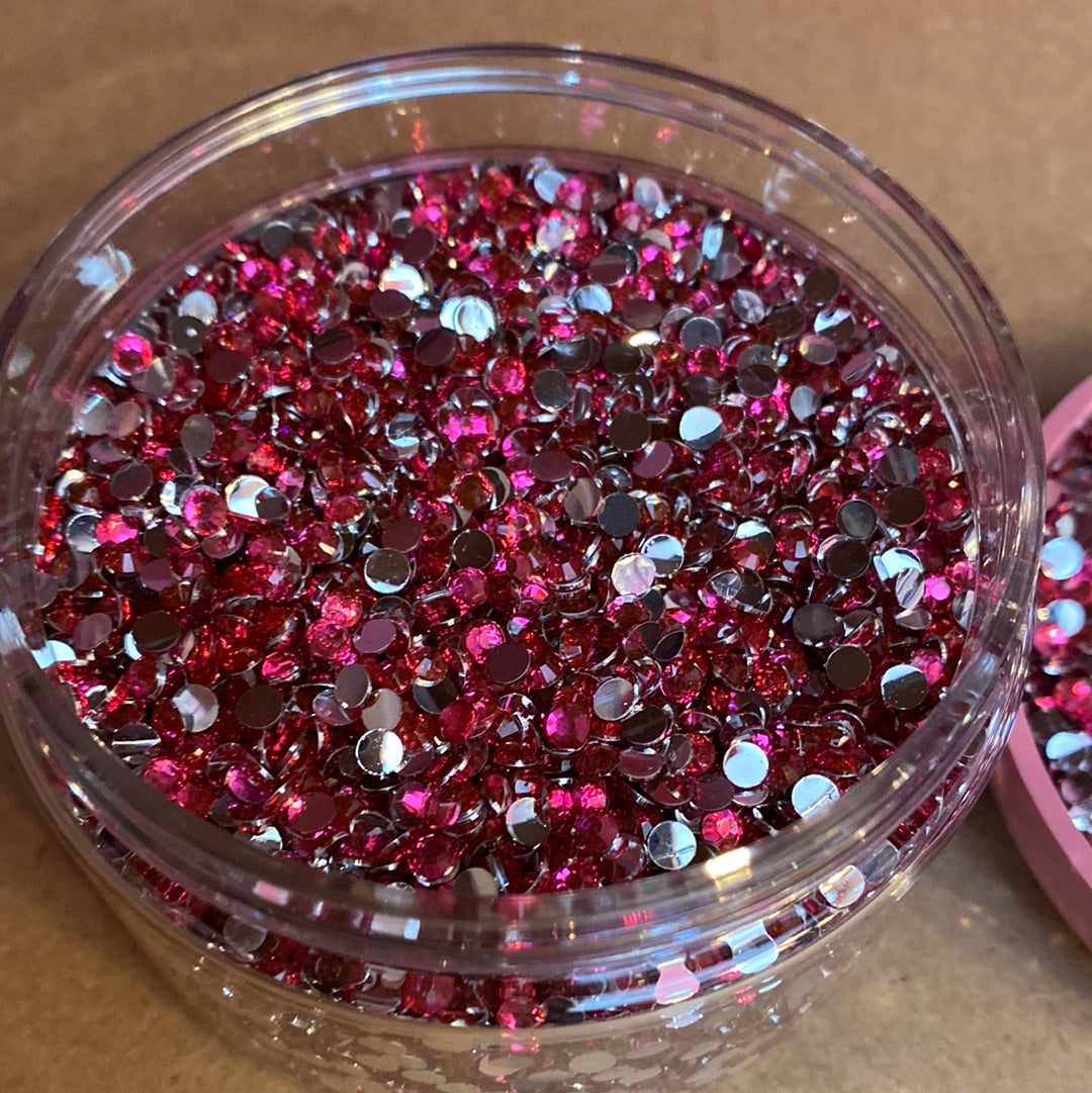 Rose Pink 3mm Resins Rhinestones