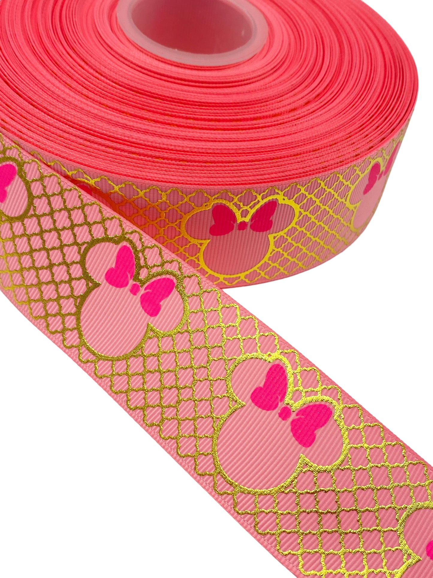 Minnie Mouse Gold Foil Ribbon (38mm/ 1.5 inches, Foil Ribbon )
