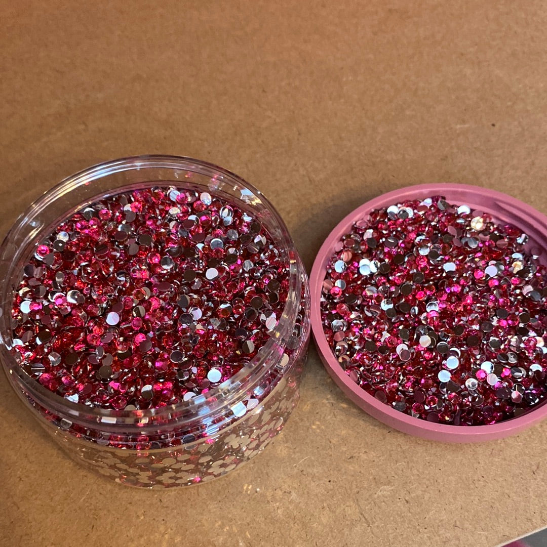 Rose Pink 3mm Resins Rhinestones