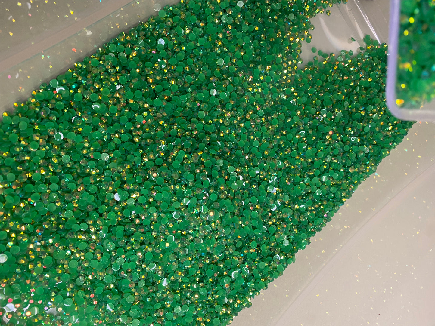 Emerald Green Ab Jelly Rhinestones