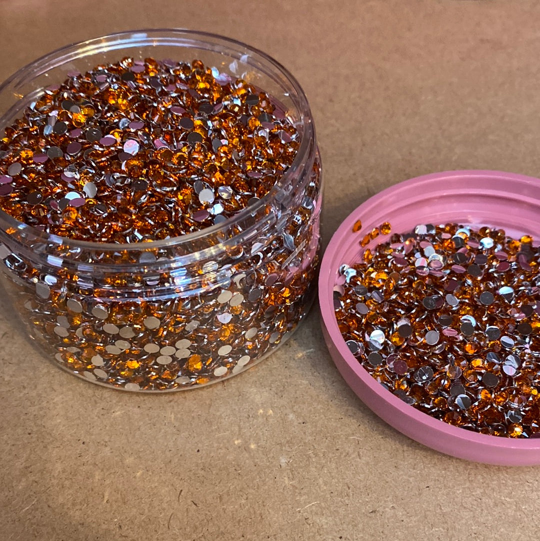 Orange 3mm Resins Rhinestones