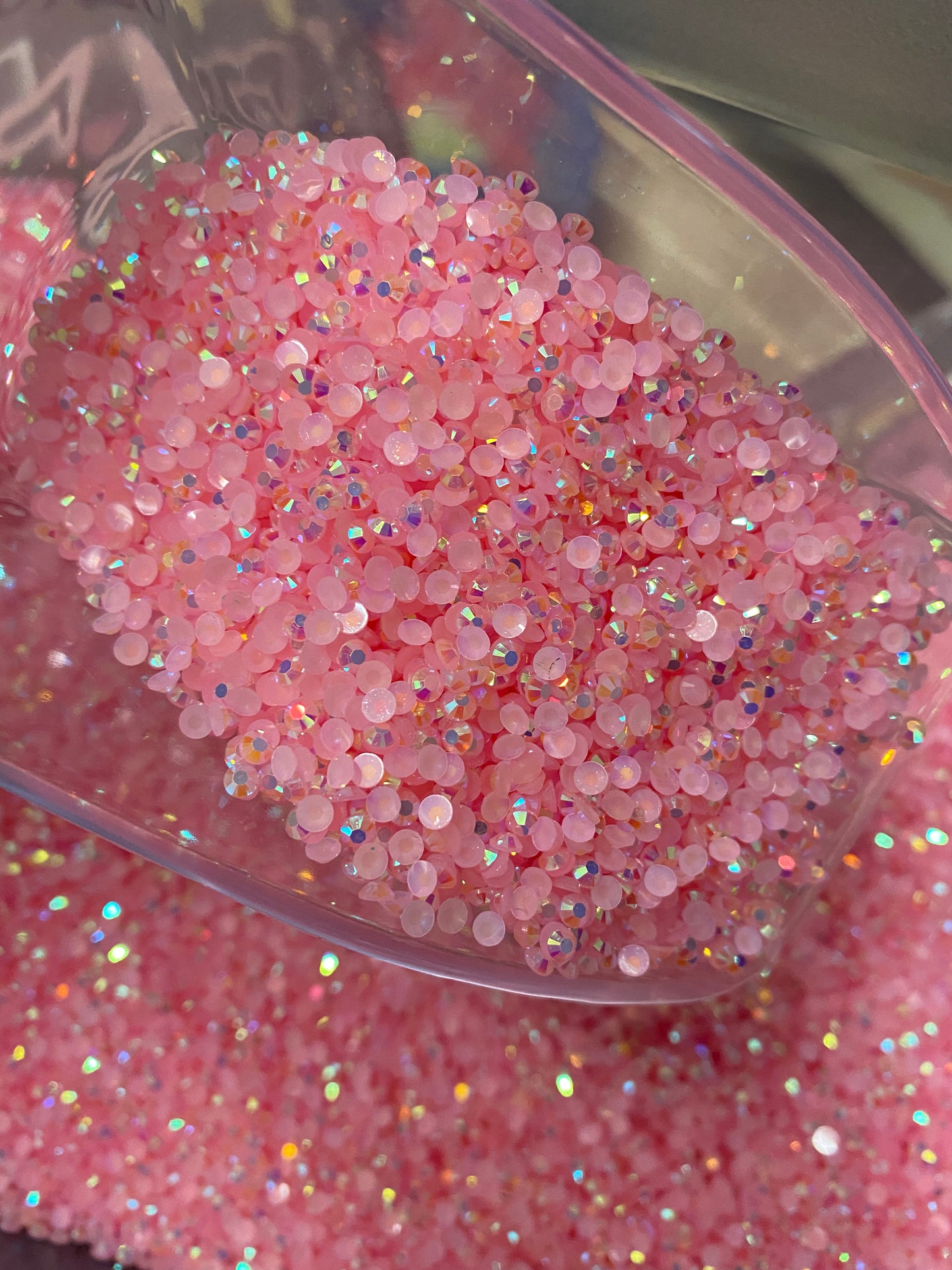 Lit Pink Ab jelly rhinestones