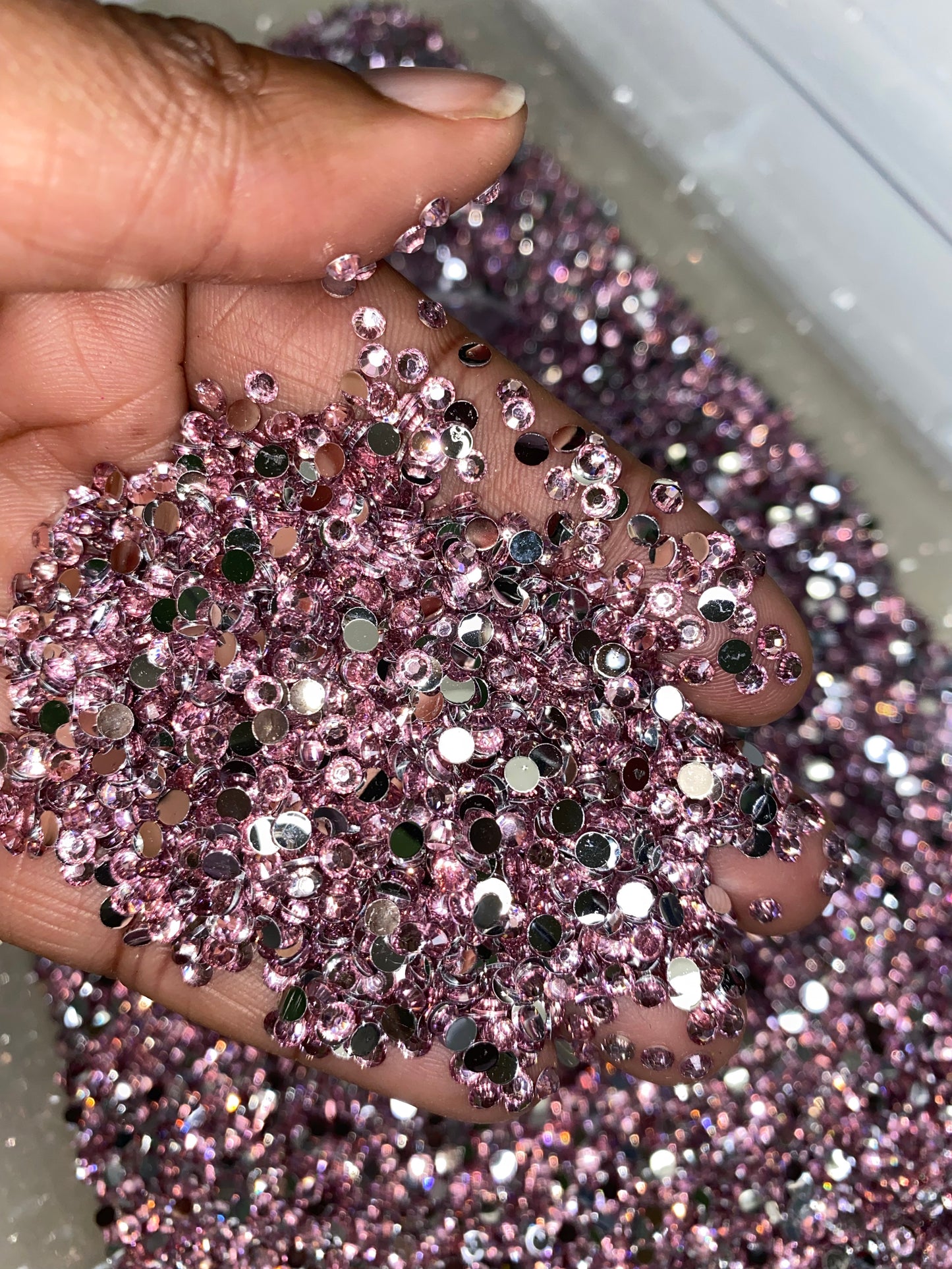 Lit Pink  Resins Rhinestones