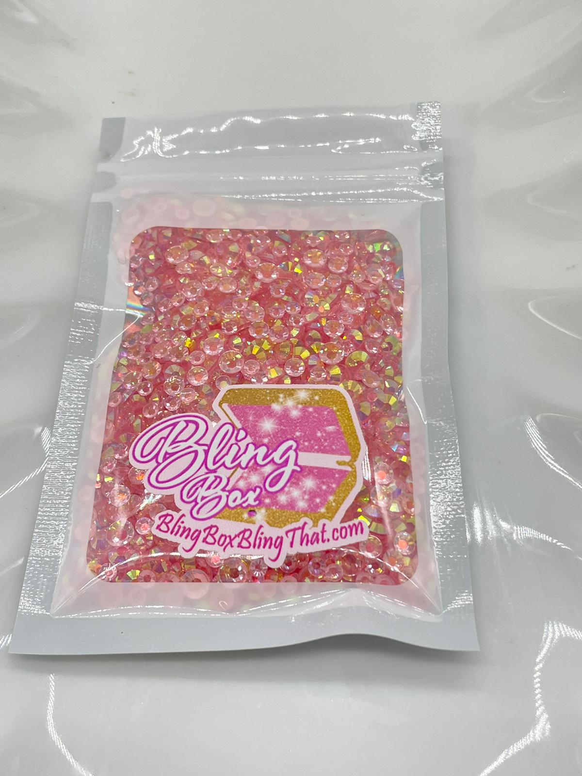 Light Pink Ab Transparent Rhinestones (30 Gram Mix Size)