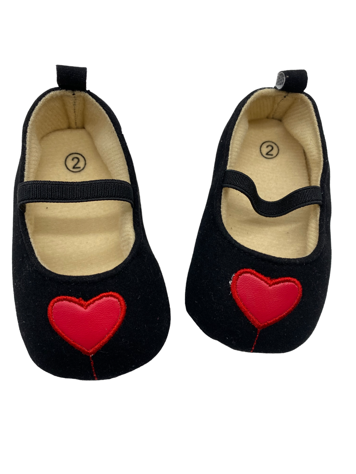 Baby heart black Shoes