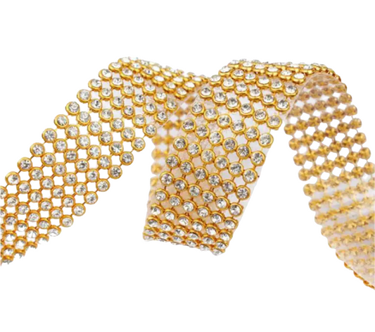 6 Rows , Hotfix Rhinestone mesh