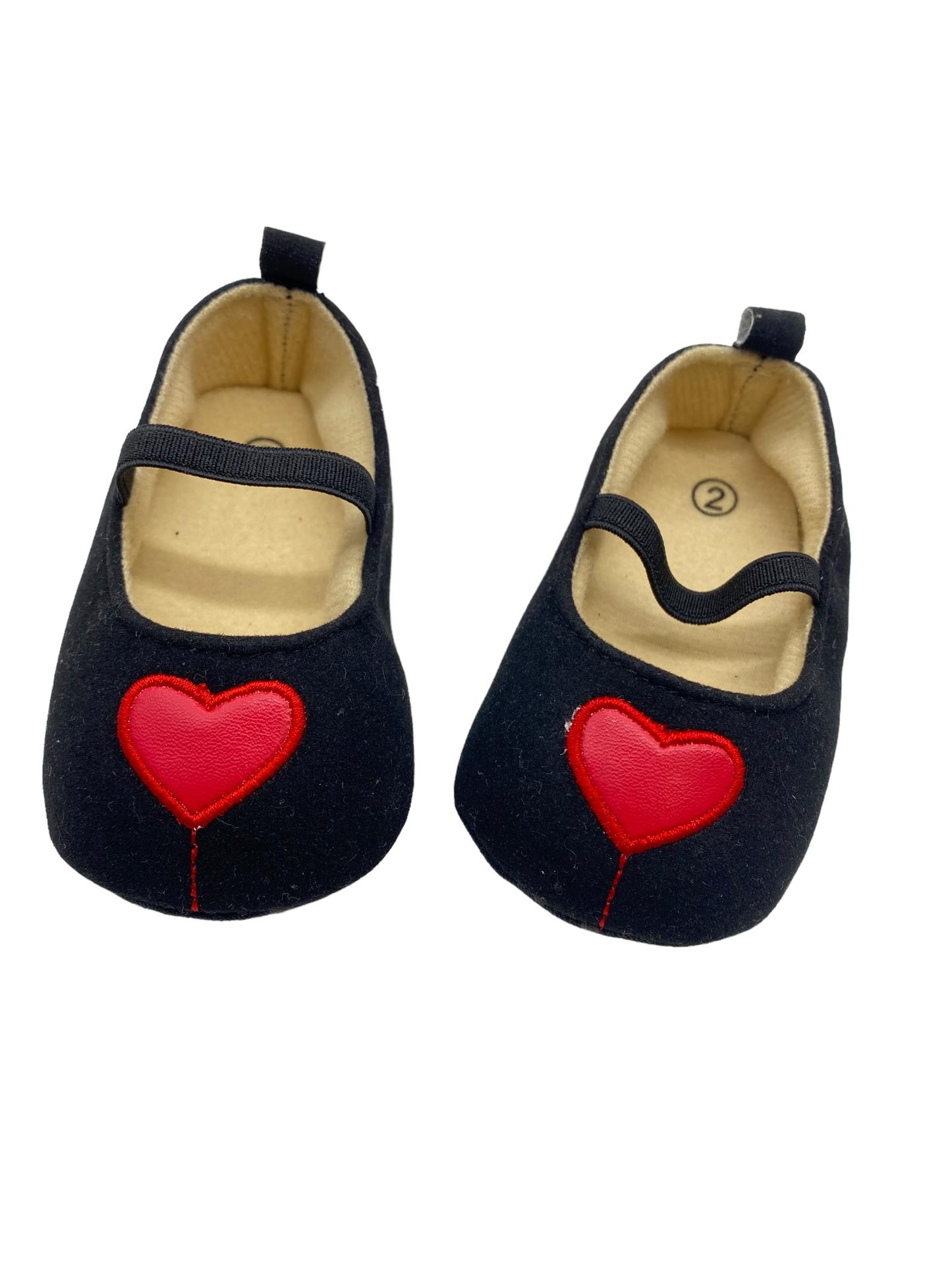 Baby heart black Shoes