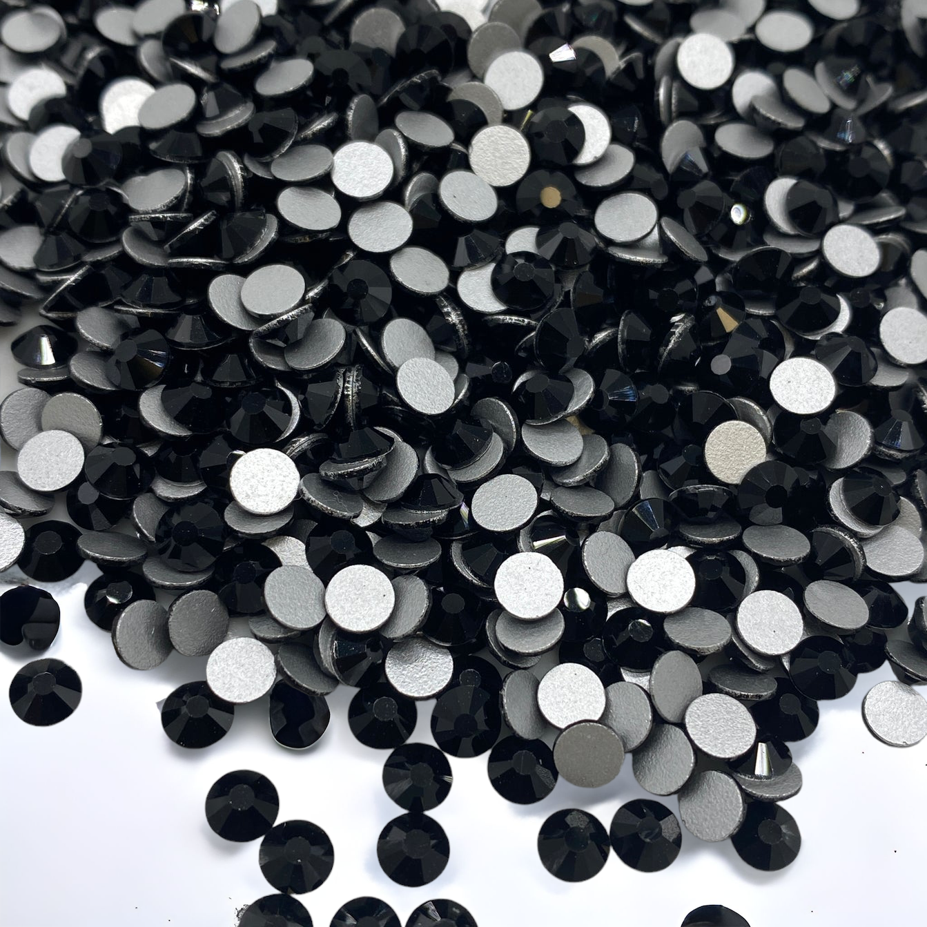 Jet Black Glass Rhinestones