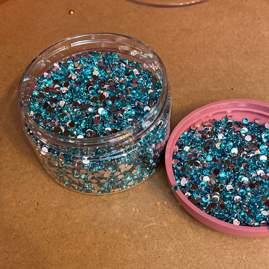 Aqua 3mm Resins Rhinestones