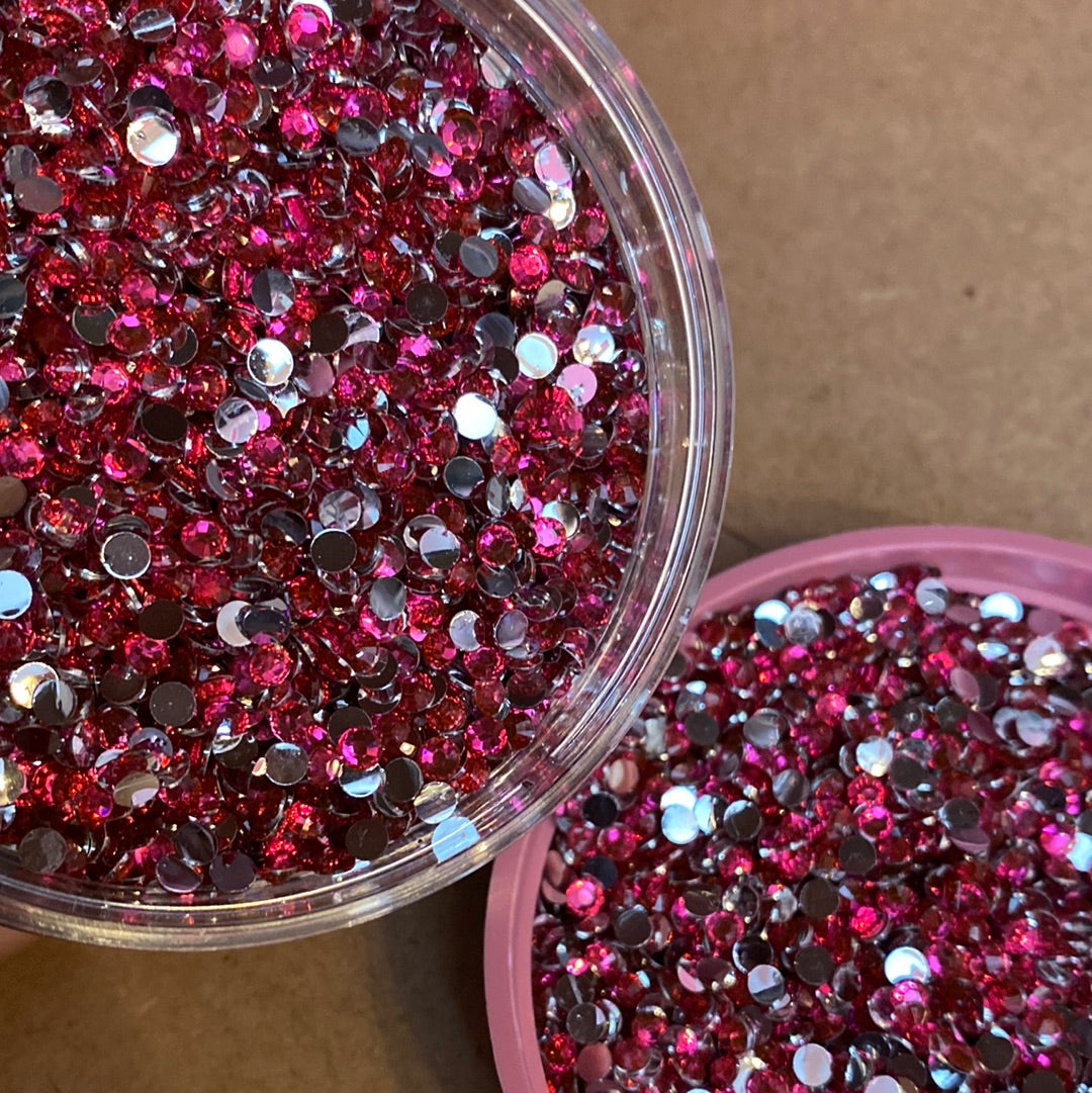 Rose Pink 3mm Resins Rhinestones