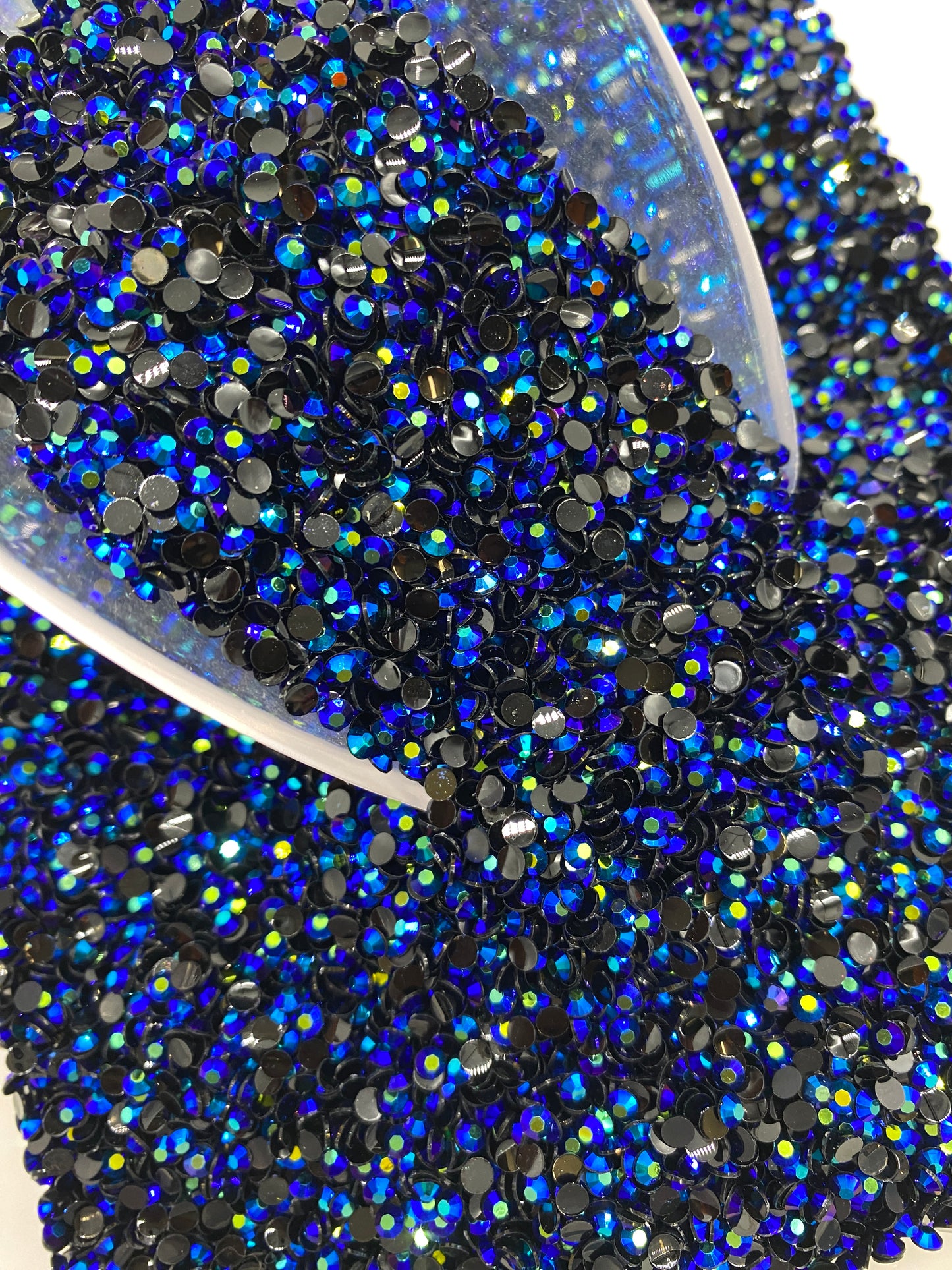 Blue Brass Jelly Rhinestones