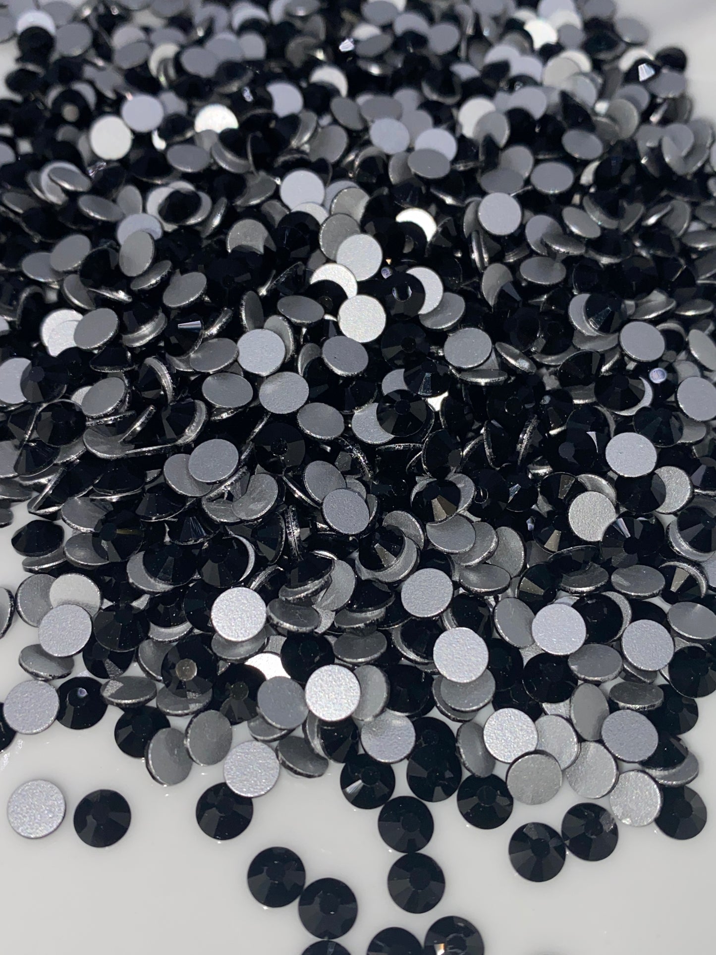 Jet Black Glass Rhinestones