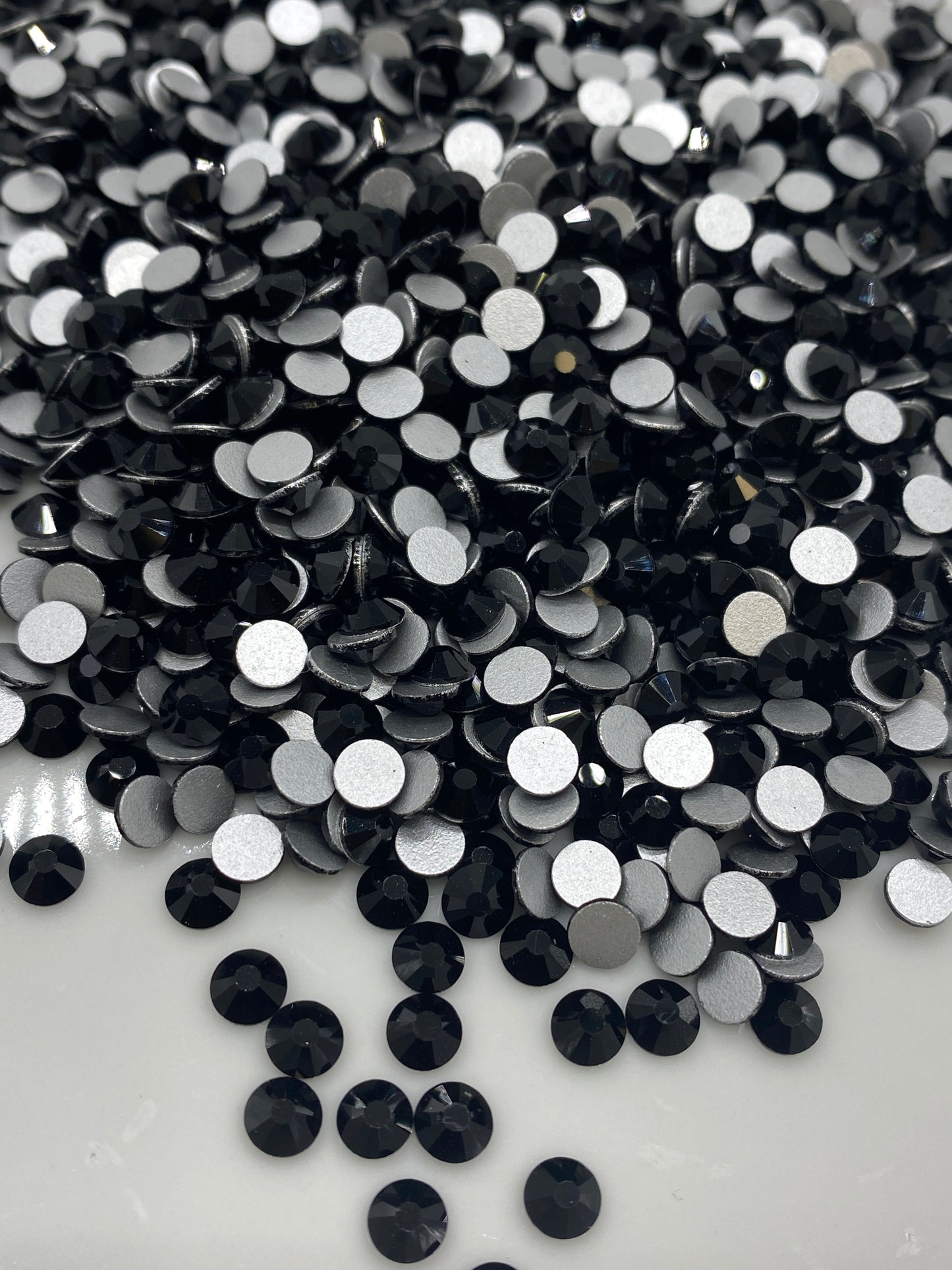 Jet Black Glass Rhinestones