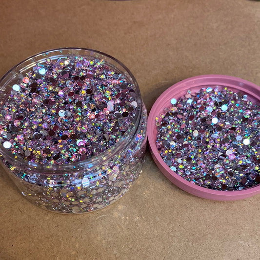 Lit Rose Pink 3mm Ab Resins Rhinestones