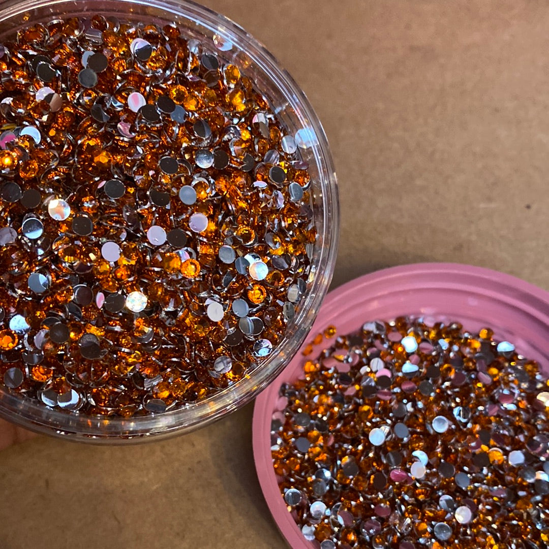 Orange 3mm Resins Rhinestones