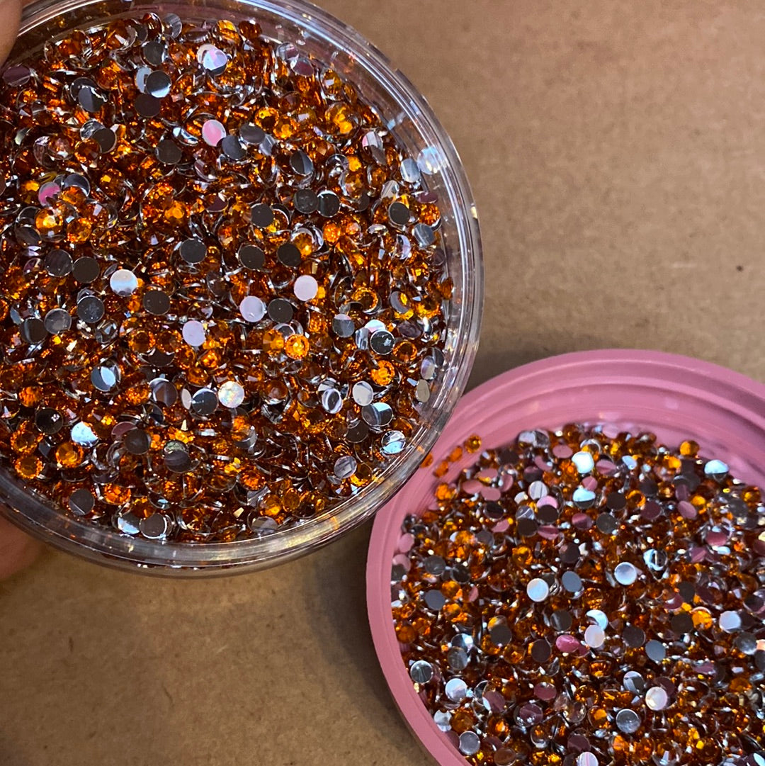 Orange 3mm Resins Rhinestones