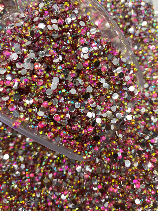 Hot Pink AB Resins Rhinestones