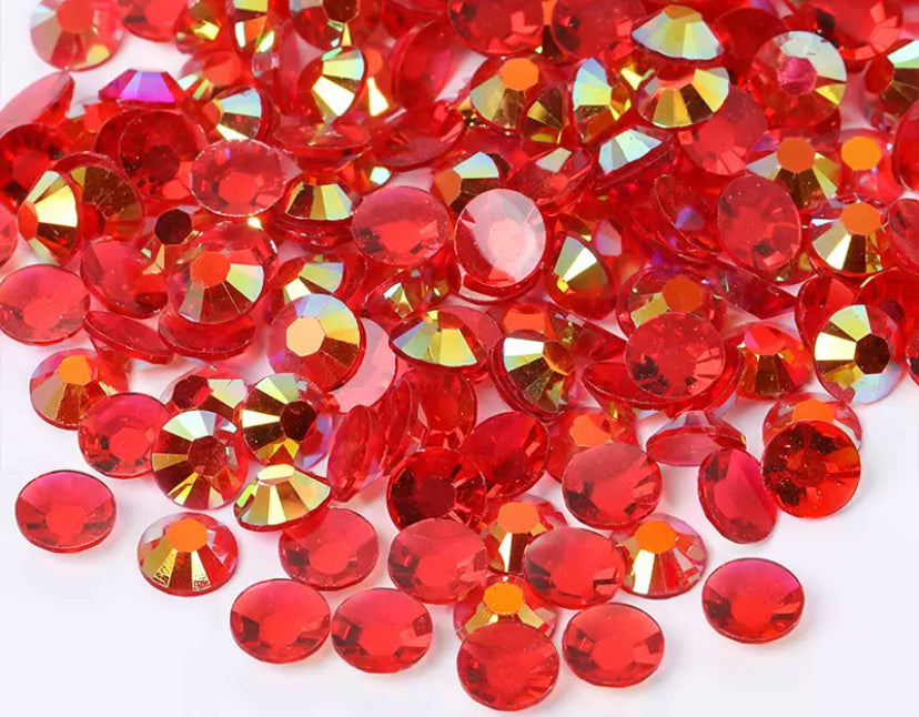 Red Transparent Rhinestones