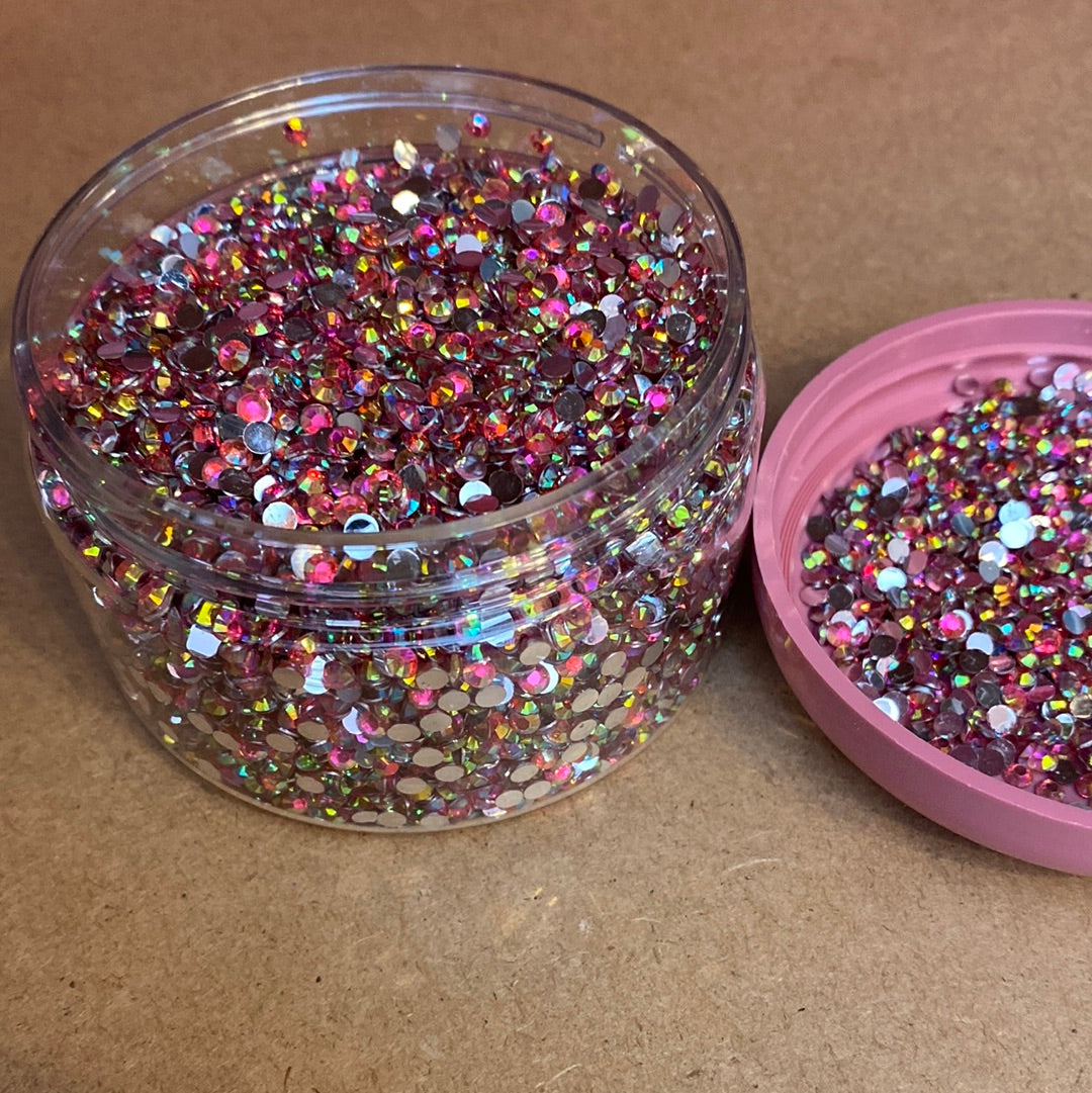 Hot Pink 3mm Ab Resins Rhinestones