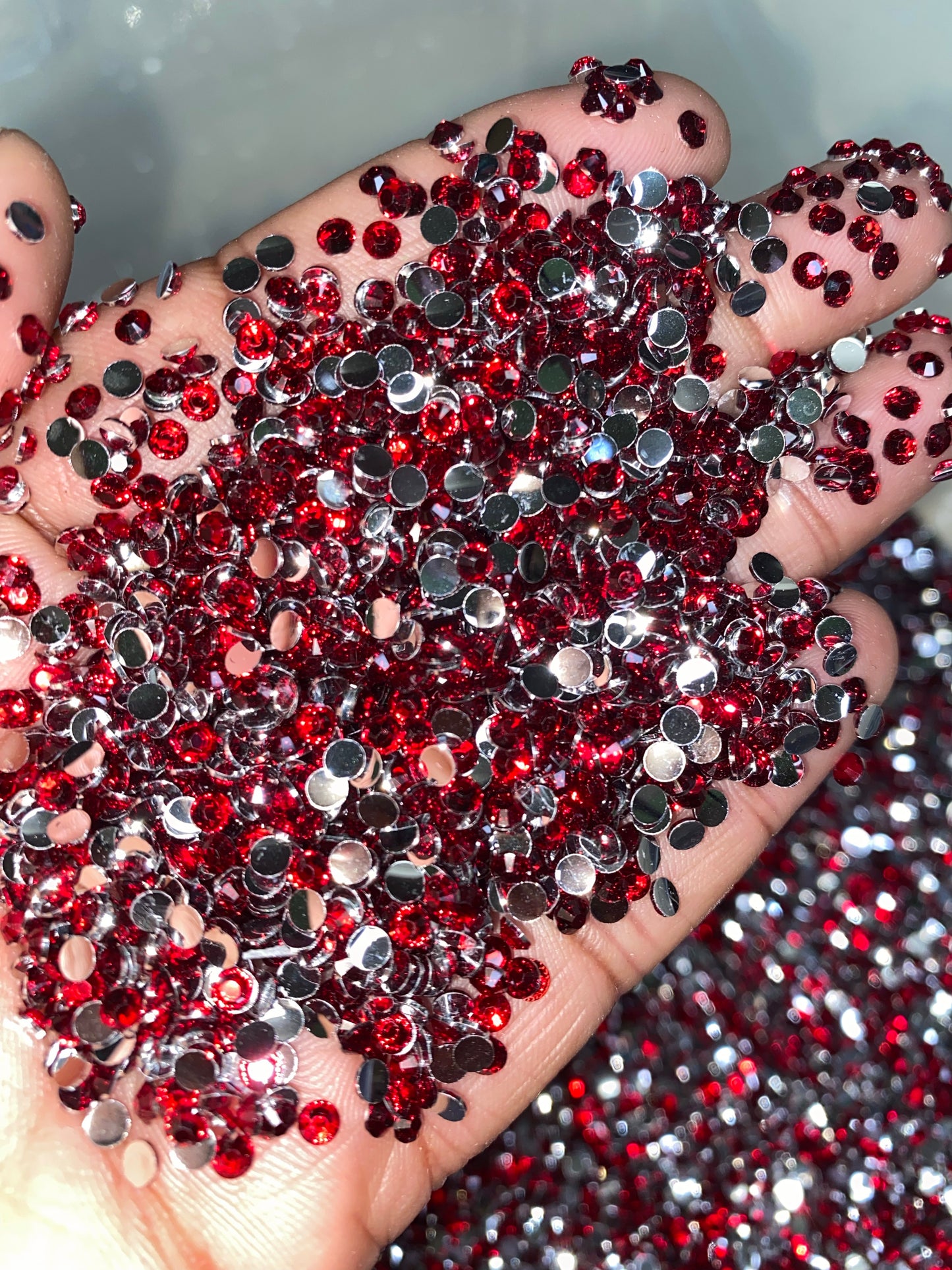 Dark Red resins Rhinestones