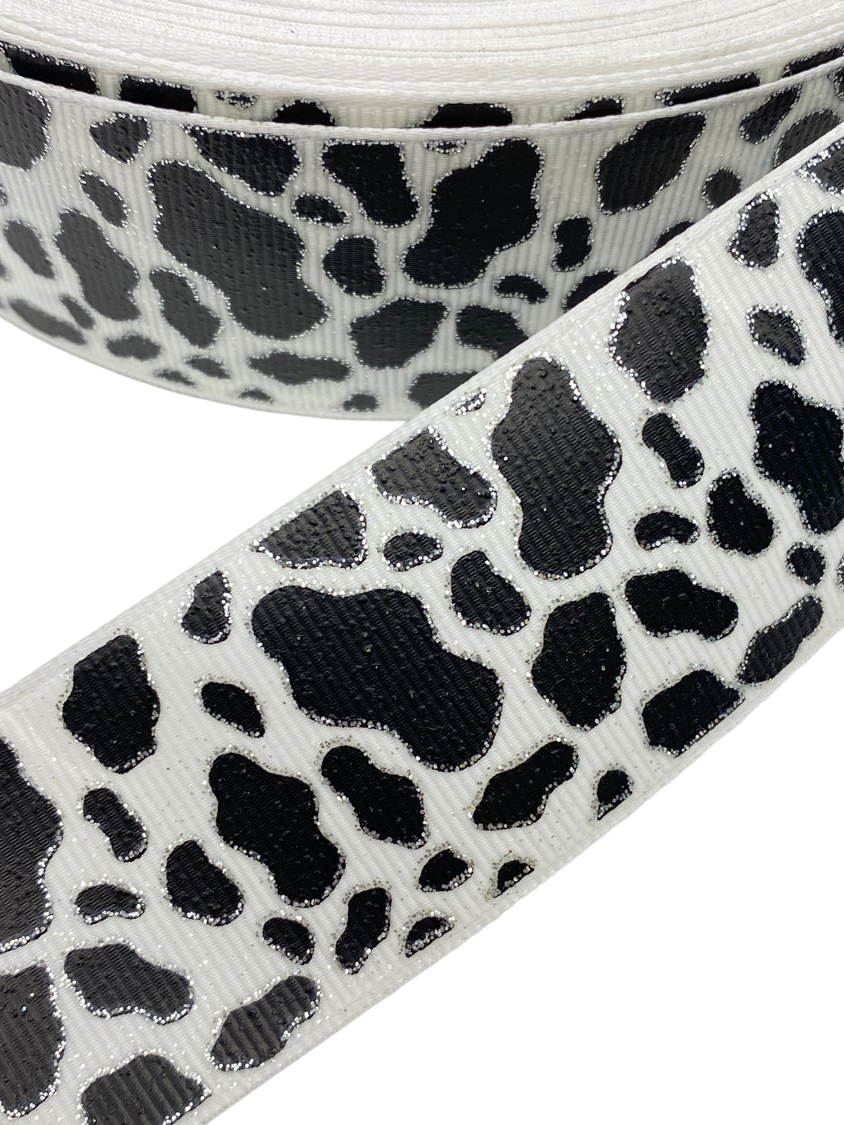 Cow Pattern Ribbon Cow Print Ribbon with sliver lining (38mm /1.5 inches) because of the ...